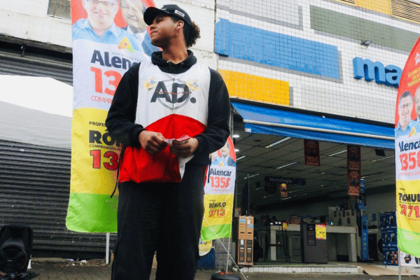 distribuição de panfletos