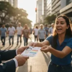 distribuição de santinhos