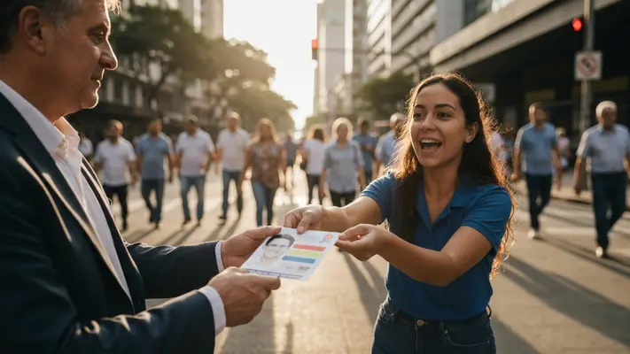distribuição de santinhos